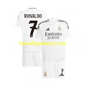 Jalkapallo Pelipaidat/Peliasut Real Madrid Cristiano Ronaldo 7 Lasten Kotipaita 2024-2025 Lyhythihainen